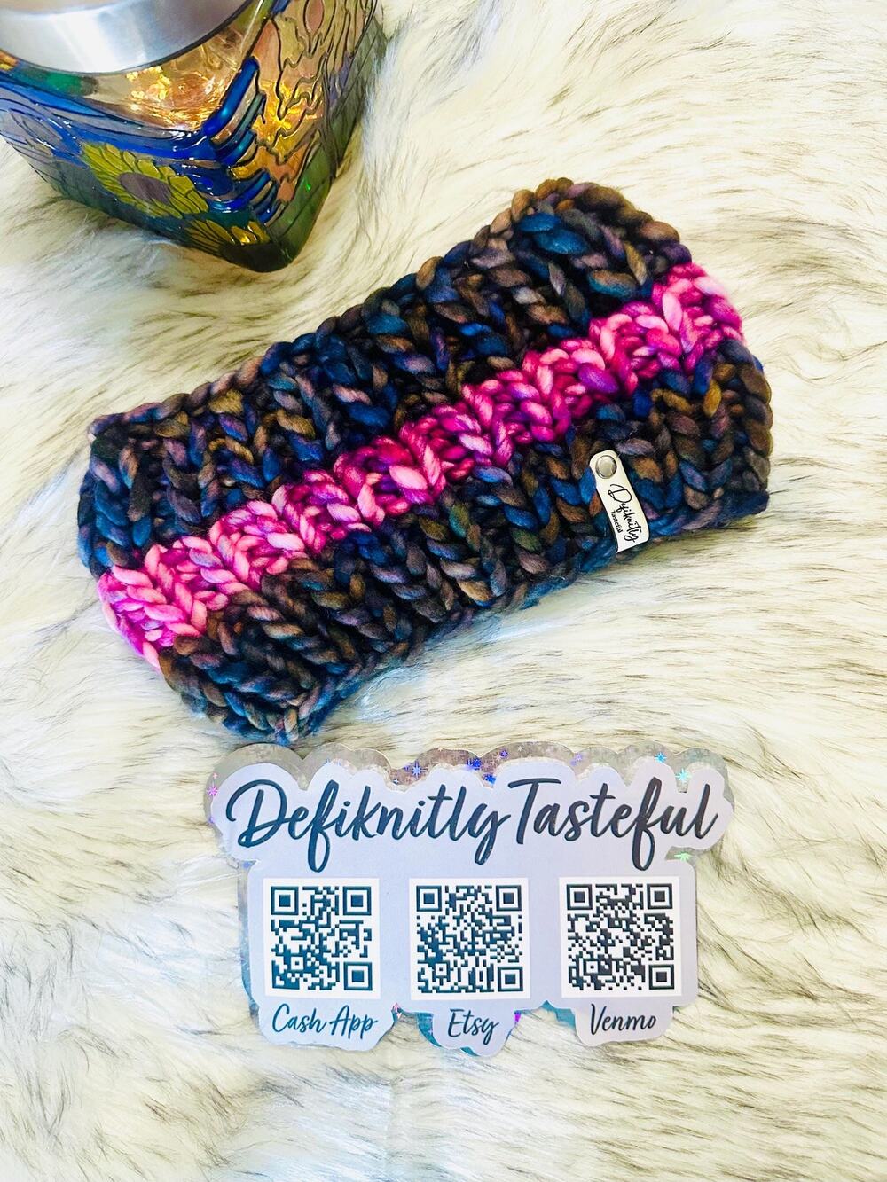 Hand Knit Around the Bend Merino Wool Headband - Winter Ear Warmer